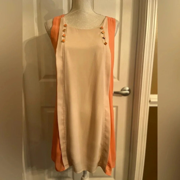 Blu Pepper Cream Orange‎ Boho Camisole Top/mini dress size Small fall colors - Picture 11 of 13